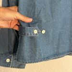 Christopher & Banks  Denim Embroidered Button Up Shirt Polar Bear Snow Teacher Photo 7