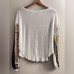 We The Free  FREE People Blossom Thermal Top oversized waffle knit long sleeve XS Photo 7