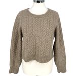 & Other Stories & Other Stories Cable Knit Wool Alpaca Blend Sweater Beige Brown Size Large Photo 0