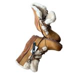 Sorel Joan Of Arctic Wedge Shearling 9.5 Boots Leather Camel Photo 4