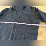 Athleta Stronger CYA Long Fleece Lined Hoodie Jacket Charcoal Heathered Grey-XXS Photo 4