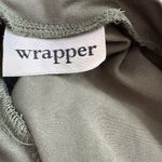 Wrapper  Olive Green Square Neck Top Photo 2