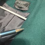 Vintage Portrait 100% Wool Coat Forest Green Sz 14 Petite Long belted FLAWS Photo 14