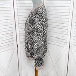 Kori  Leopard Print Lightweight Zip Up Bomber Track Jacket Tan Black Medium Photo 1