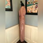 House Of CB NWOT Mina Metallic Pink Silky Floor Length Gown Maxi Dress Sz L Photo 5