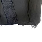 Stem & Vine Black Lace Open Split Back Blouse Women Sz M Size M Photo 4