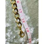 KH Studio Gold Tone Resin Green Enamel Statement Necklace Peacock Photo 6