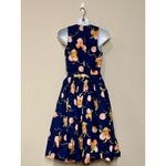 Modcloth "Instant Energy" Faux Wrap Midi Dress in "Navy Peaches" Size 0 NWT!!! Blue Photo 2