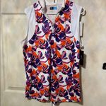 PGA Tour  White and Purple Sleeveless Top Photo 3
