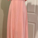 EXPRESS • Cold Shoulder High Low Light Pink Maxi Dress Holiday New Years Eve Photo 0