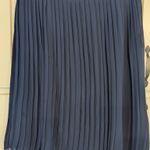 Mossimo Supply Co Y2K Mossimo Navy Pleated Skirt with Black Faux Leather Waistband – Size 12 Photo 0