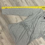 Ann Taylor Shimery Silver & Gray Long Sleeve Ruched Sides Wrap Knit Top Size M Photo 12