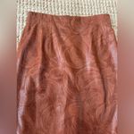 Escada Leather Skirt Size EU40 Margaretha Ley Back Zip Pencil Brown Leather Photo 1