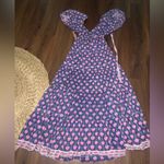 Saylor  BLOCK PRINT DRESS maxi cutout tie back puff sleeve party fall $389 S Photo 5