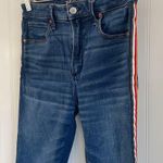 Abercrombie & Fitch Simone High Rise Ankle jeans ribbon detail on side raw hem 4 Photo 11