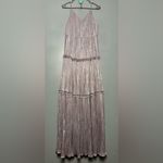 XScape NWT  Metallic Stripe Tiered Spaghetti Strap Maxi Dress Formal Women’s 10 Photo 1