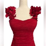 Romeo + Juliet Couture  Red Dress Bodycon Ruched Size Small Photo 0