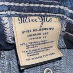 Miss Me  signature capri crop cropped denim Women's Blue Embellished Jeans Photo 4