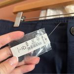 Madewell The Neale Short Drapeweave Linen Navy Blue Pleated Old Money NWT Sz 10 Photo 3