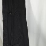 Halara NWT dark gray/black side leg suede feel pant with side buckles. Size M Photo 8