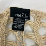 Rue 21  Tan Boho Crochet Fringe Vest woman’s size medium Photo 6