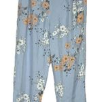 J. Crew Women’s‎ High Rise Pants Blue Garden Floral Flower Straight Leg Size 12 Photo 0