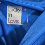 Lucky in Love Women's Neon Long Glow Skirt medium Blue Photo 7