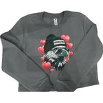 Philadelphia Eagles Women’s Crop Sweatshirt Gray Size M Photo 0