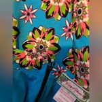 Flying Tomato  Mini Skirt Womens XS Lined Neon Blue Pink Boho Floral Geometric Photo 10