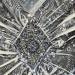 Chico's  Rhinestone Tie Dye Flared Sleeve Top Womens Size 1 M / 8 Multicolor Photo 5