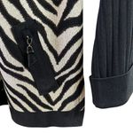 Misook  Black & White Zebra Print Knit Jacket – Size Small Petite Photo 5