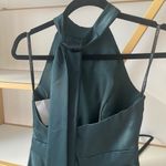 After Six Halter Neck Satin Charmeuse & Crepe Jumpsuit in Evergreen, Siz… Photo 8