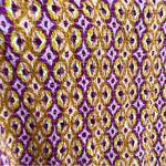 Terra & Sky Womens Shirt Blouse Purple Orange Geometric Smocked Plus Size 3X Photo 7