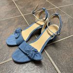 Draper James x M.Gemi Risata Chambray Bow Sandals Womens Shoes Blue EU 37.5 Size 6.5 Photo 14
