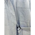 Everlane  Organic Cotton Oxford Belted‎ Long Sleeve Shirt Dress Light Blue Large Photo 3