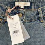 Love Shack Fancy  Kala Flare Jeans High Rise Bow Detail Montauk Blue Size 25 New Photo 12