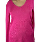 Banana Republic  Cotton/Wool V-Neck Sweater Pink Barbie Womens Sz M Lightweight Photo 0