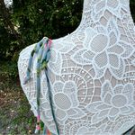 Billabong Night Twist Mini Dress Tropical Floral Teal Surfer Girl Loose Size L Photo 6