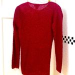 Barbara Lesser burgundy knit Cardigan and sleeveless maxi dress. Size S. Red Photo 4