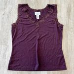 Loft Womens  Burgundy Lace Tank Top - S Photo 0