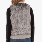Three Dots  Faux Fur Vest Gray Photo 2