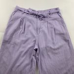 Old Navy  Dusky Lavender Linen Blend Belted Wide Leg Cropped Pant XL Photo 1
