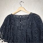 Anthropologie By  Women’s Victorian Lace Cutwork Blouse Top Boho in Black S Photo 8