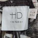 HD in Paris  Black White Tropical Floral Linen Top Size 4 Anthropologie Linen Top Photo 7