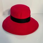 Bollman Hat Company Hot Pink 100% Wool Felt Fedora Hat Wide Brim Photo 3