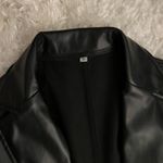 Amazon Black Leather Blazer Jacket Photo 1