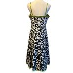 Robbie Bee Signature by Dress Black White Flames Satin Trim Y2K Party SZ 12 Photo 5