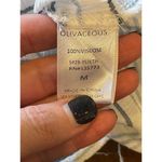 Olivaceous  Blue White and‎ Gray Striped Tie Front Button Down Blouse M Photo 7