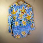 Jams World  XL Sunflower‎ Print Button Up Rayon Shirt Women's 3/4 Sleeve Boho Photo 9