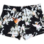 Athleta Like New  Hudson Board Shorts
Black Floral Size 14 Photo 0